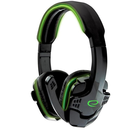 Esperanza HEADPHONES WITH MICROPHONE FOR PLAYERS RAVEN GREEN EGH310G