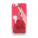 Liquid Glitter TPU Case Lady for Samsung J1 2016 J120 red GSM021457