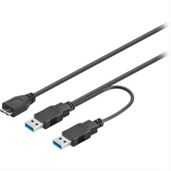 Καλώδιο USB 3.0 micro B αρσ. σε 2x USB 3.0 A αρσ, 0.30m. (95746) Καλώδιο USB 3.0 micro B αρσ. σε 2x USB 3.0 A αρσ, 0.30m. (95746)