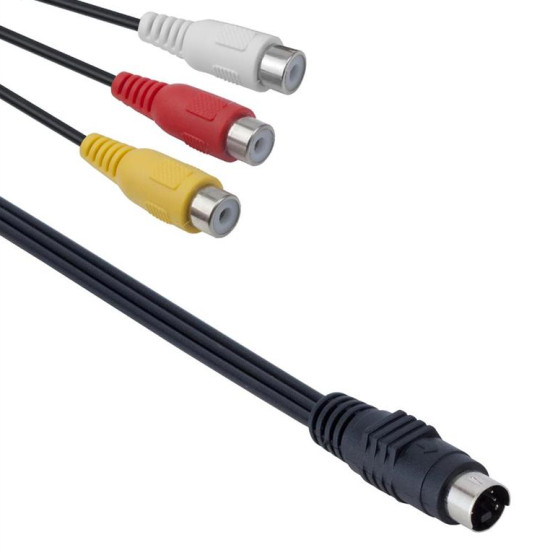 Καλώδιο S-Video 7-Pin σε 3xRCA F, DeTech - 18249 Καλώδιο S-Video 7-Pin σε 3xRCA F, DeTech - 18249