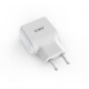 Φορτιστη PSU ΕΜΥ MY-220, 5V 2.4A, Universal, 2xUSB +  iPhone 5/6/7 καλώδιο, λευκό - 14445