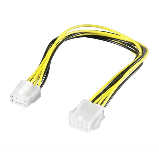 Powertech καλώδιο για MB 8pin αρσενικό σε 8pin θηλυκό, 20cm