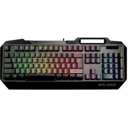 Ενσύρματο gaming πληκτρολόγιο, με RGB LED backlight φωτισμό 7 χρωμάτων NOD METAL STEALTH