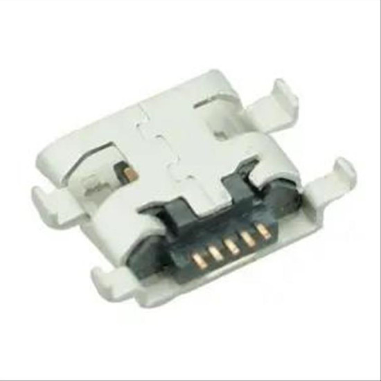 Micro USB TYPE B Female Sink 1.0 DIP OBLIQUE 5P, Silver Micro USB TYPE B Female Sink 1.0 DIP OBLIQUE 5P, Silver