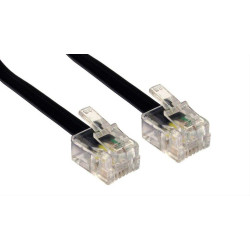 POWERTECH Καλώδιο Τηλεφώνου RJ11 6P4C CAB-T010, μαύρο, 5m