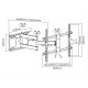 BRATECK βάση TV τοίχου βαρέως τύπου για LED, LCD Curved 37" - 70", 60kg LPA49-463D BRATECK βάση TV τοίχου βαρέως τύπου για LED, LCD Curved 37" - 70", 60kg LPA49-463D