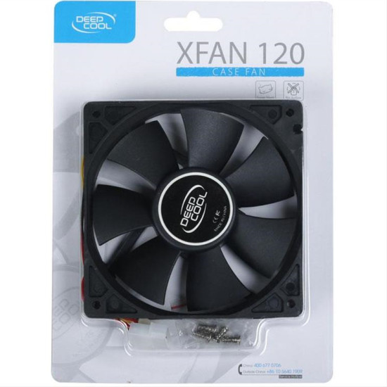 Ανεμιστήρας 120mm σε μαύρο χρώμα DEEPCOOL XFAN 120