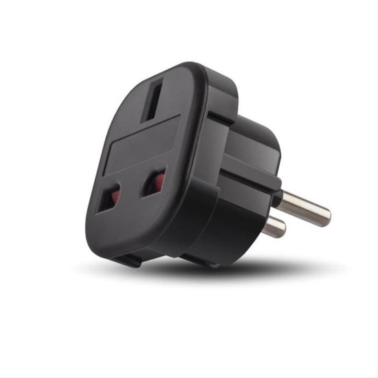 Forever travel adapter EU/UK black (T_0013686)