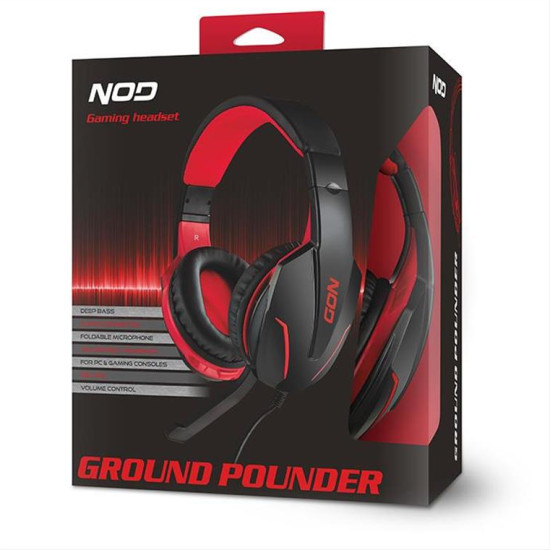 Gaming headset, σε μαύρο χρώμα και κόκκινο LED φωτισμό. (NOD G-HDS-001) Gaming headset, σε μαύρο χρώμα και κόκκινο LED φωτισμό. (NOD G-HDS-001)