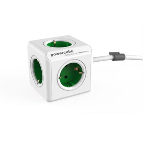 ALLOCACOC PowerCube Extended - Πολύμπριζο καλώδιο 1,5 - Πράσινο