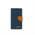 Canvas Book case - LENOVO A1000 / Vibe A navy blue