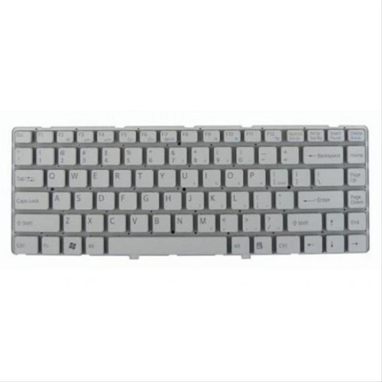 Qoltec 7381 Keyboard for Sony VPC-EA WHITE
