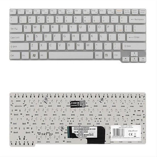 Qoltec 7379 Keyboard for Sony VGN-CW WHITE