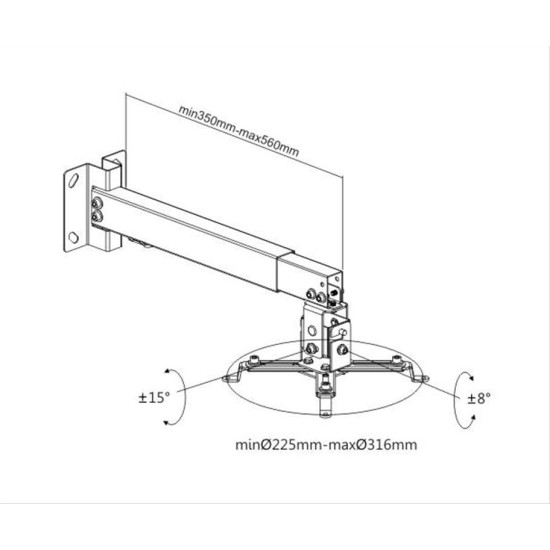 Brateck universal βάση για projectors οροφής και τοίχου