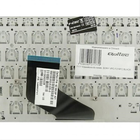 Qoltec 7177 Keyboard for the Sony VPC-F219FC Black