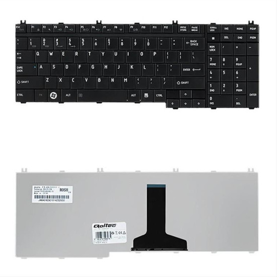 Qoltec 50607 Keyboard for Toshiba L500 L500D L505 Qosmio: G50, X300, X305