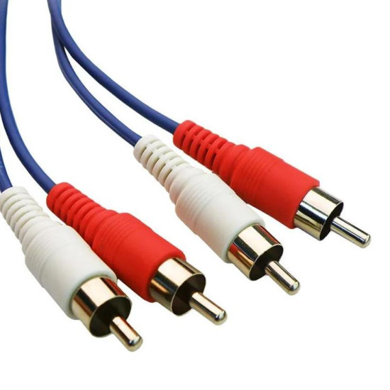 Powertech Καλώδιο 2 x RCA Male / 2 x RCA Male (red,white) - 1.5m (CAB-R001)
