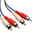 Powertech Καλώδιο 2 x RCA Male / 2 x RCA Male (red,white) - 1.5m (CAB-R001)