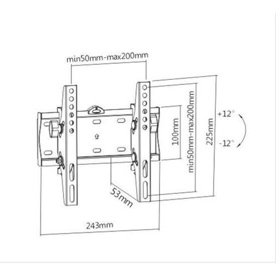 Brateck βάση TV τοίχου, βαρέως τύπου, για LCD-TV 23" - 42", 30kg (KL21G-22T) Brateck βάση TV τοίχου, βαρέως τύπου, για LCD-TV 23" - 42", 30kg (KL21G-22T)