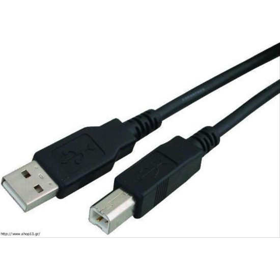 POWERTECH καλώδιο USB 2.0 Α σε Β σε χρώμα BLACK - 3m