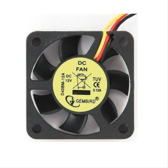 Gembird Cooler Fan 40x40x10mm 3-Pin 12V (D40BM-12A)
