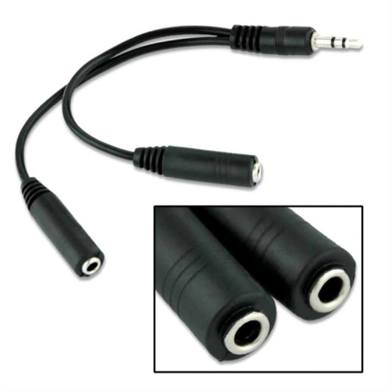 POWERTECH Καλώδιο 3,5mm M / 2 X 3,5mm F - 0,20m (CAB-J011) POWERTECH Καλώδιο 3,5mm M / 2 X 3,5mm F - 0,20m (CAB-J011)