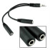 POWERTECH Καλώδιο 3,5mm M / 2 X 3,5mm F - 0,20m (CAB-J011)