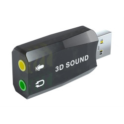 POWERTECH USB Κάρτα Ήχου 5.1CH, με έξοδο μικρόφωνου και ακουστικού