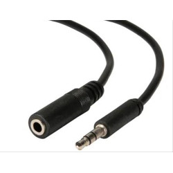 POWERTECH καλώδιο Jack stereo 3.5mm male σε female, Nickel, μαύρο, 5m POWERTECH καλώδιο Jack stereo 3.5mm male σε female, Nickel, μαύρο, 5m