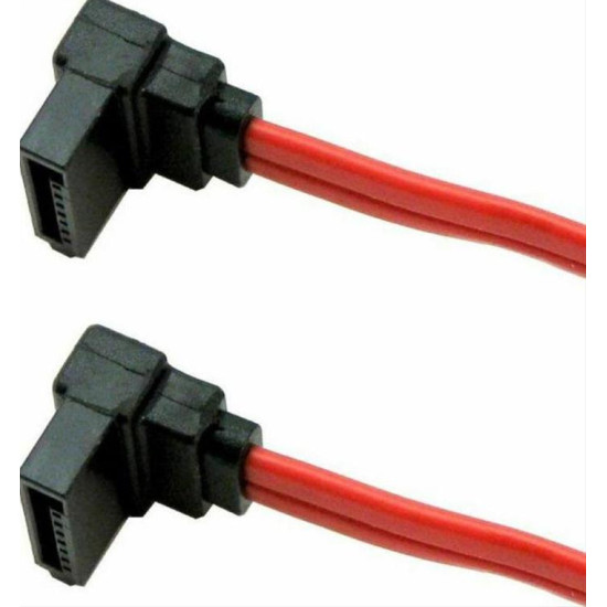 Powertech S-ATA data Cable 7pin (βύσμα 1 - 90ο) σε 7pin (βύσμα 2 - 90ο) - 0.50cm