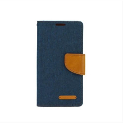 Canvas Book case για Samsung Galaxy J1 2016,DARK BLUE Canvas Book case για Samsung Galaxy J1 2016,DARK BLUE