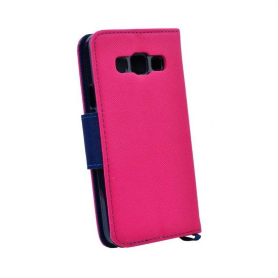 Fancy Book case για SAMSUNG Galaxy J5, Hot Pink/Navy