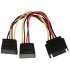 Powertech sata power 15pin male / 2x 15pin fimale 15pin (CAB-W012)
