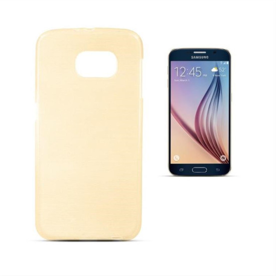 Jelly Case Brush TPU για SAMSUNG Galaxy S6 gold