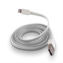 Forever cable USB - Lightning 1,0 m 1A white silicone flat T_0012046
