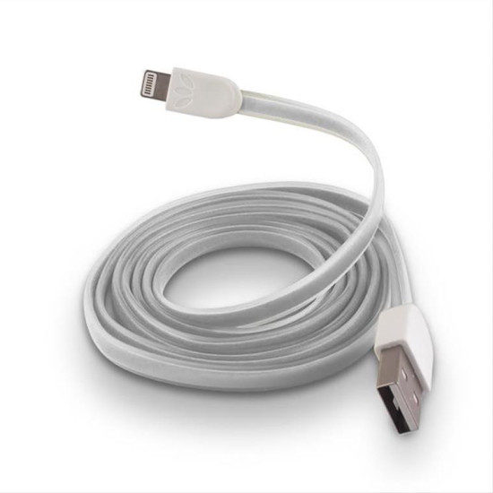 Forever cable USB - Lightning 1,0 m 1A white silicone flat T_0012046