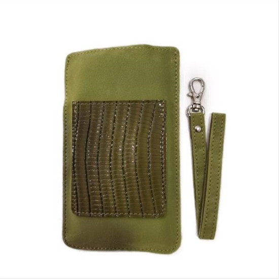 Case Pocket Eco-leather XXXL green universal