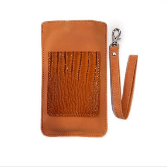 Case Pocket Eco-leather XL orange universal Case Pocket Eco-leather XL orange universal