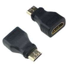 POWERTECH αντάπτορας HDMI Mini αρσενικό σε HDMI θηλυκό CAB-H025, μαύρος POWERTECH αντάπτορας HDMI Mini αρσενικό σε HDMI θηλυκό CAB-H025, μαύρος