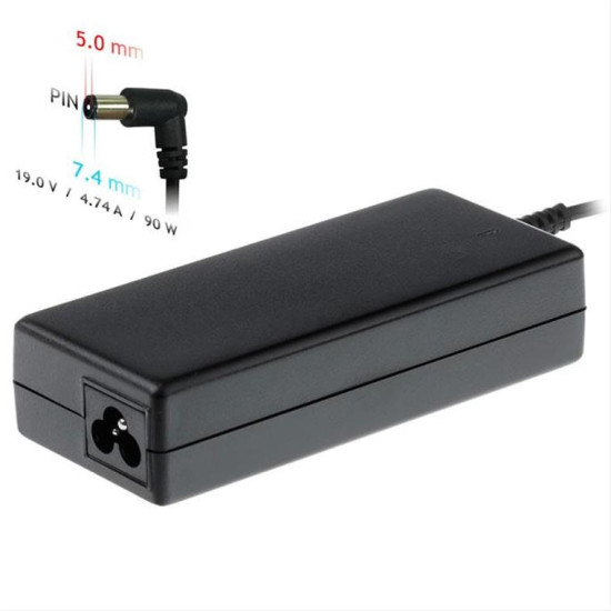 AKYGA Τροφοδοτικό για laptop HP, 19V/4.74A, 90W, με βύσμα 7.4*5.0 mm AK-ND-04