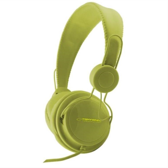 Esperanza STEREO HEADPHONES WITH VOLUME CONTROL Green EH148G Esperanza STEREO HEADPHONES WITH VOLUME CONTROL Green EH148G