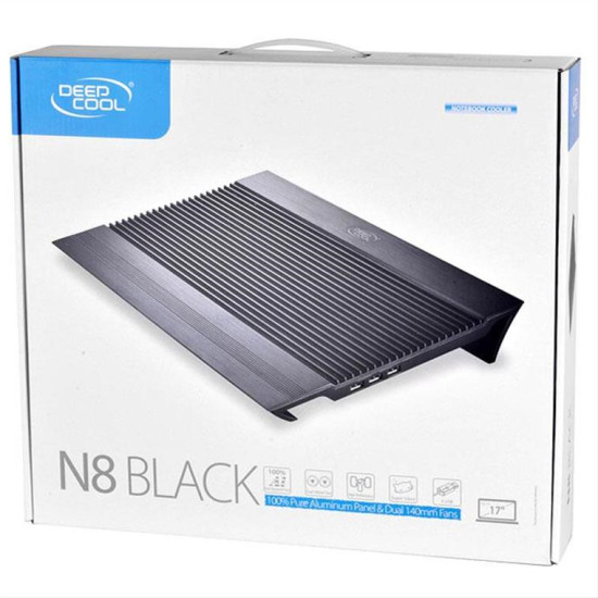 Notebook cooler N8 Black για laptop έως 17.3".