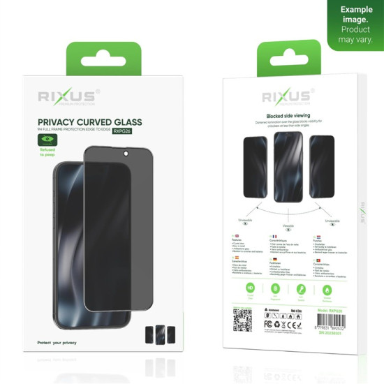 Rixus Privacy Full Curved Edge Tempered Glass For Apple iPhone 15 Pro Max Rixus Privacy Full Curved Edge Tempered Glass For Apple iPhone 15 Pro Max