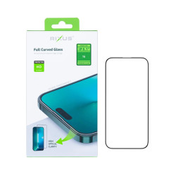 Rixus Clear HD Full Curved Edge Tempered Glass For Apple iPhone 16 Rixus Clear HD Full Curved Edge Tempered Glass For Apple iPhone 16
