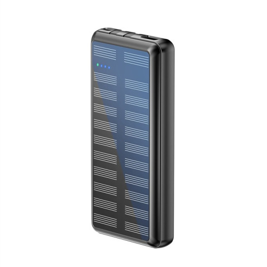 Rixus RXPB47 Solar Powerbank 20000 mAh With Built-in Cables Black