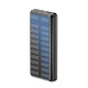 Rixus RXPB47 Solar Powerbank 20000 mAh With Built-in Cables Black