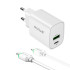 Rixus RX90L Adapter With USB-C To Lighting Cable 1m 20W White