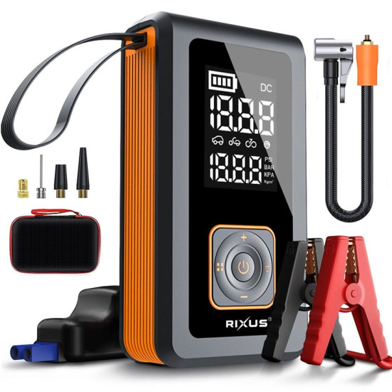 Rixus RXAP05 4 in 1 Air Pump With Jump Starter Black