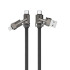 Rixus RXUC41 Flat Braided Multi Cable 100CM Black