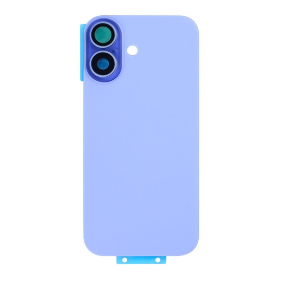 For Apple iPhone 17 Back Glass Without NFC, Enlarged Camera Frame Mist Blue Compatible